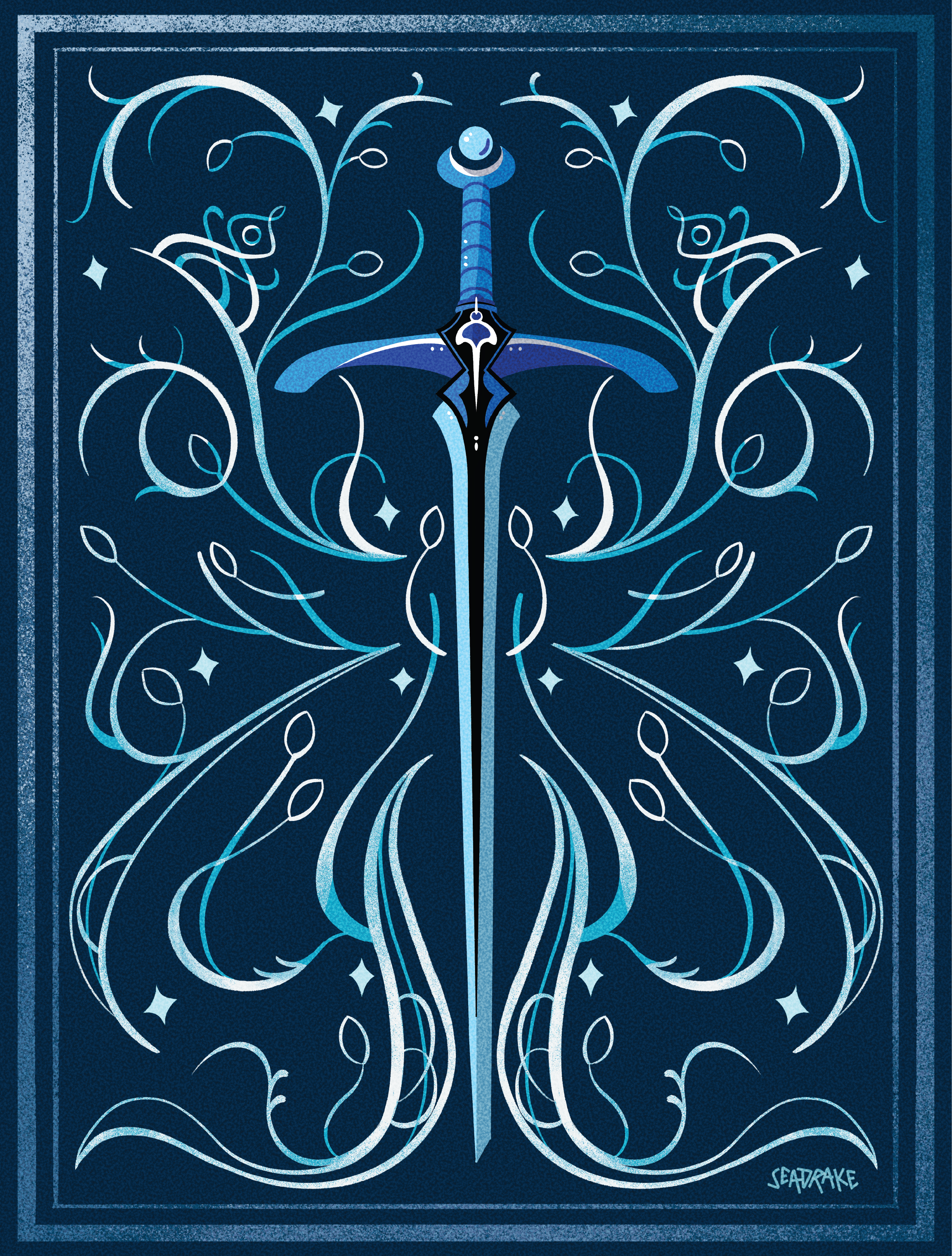 Blades of the four: Wisdom Art Print