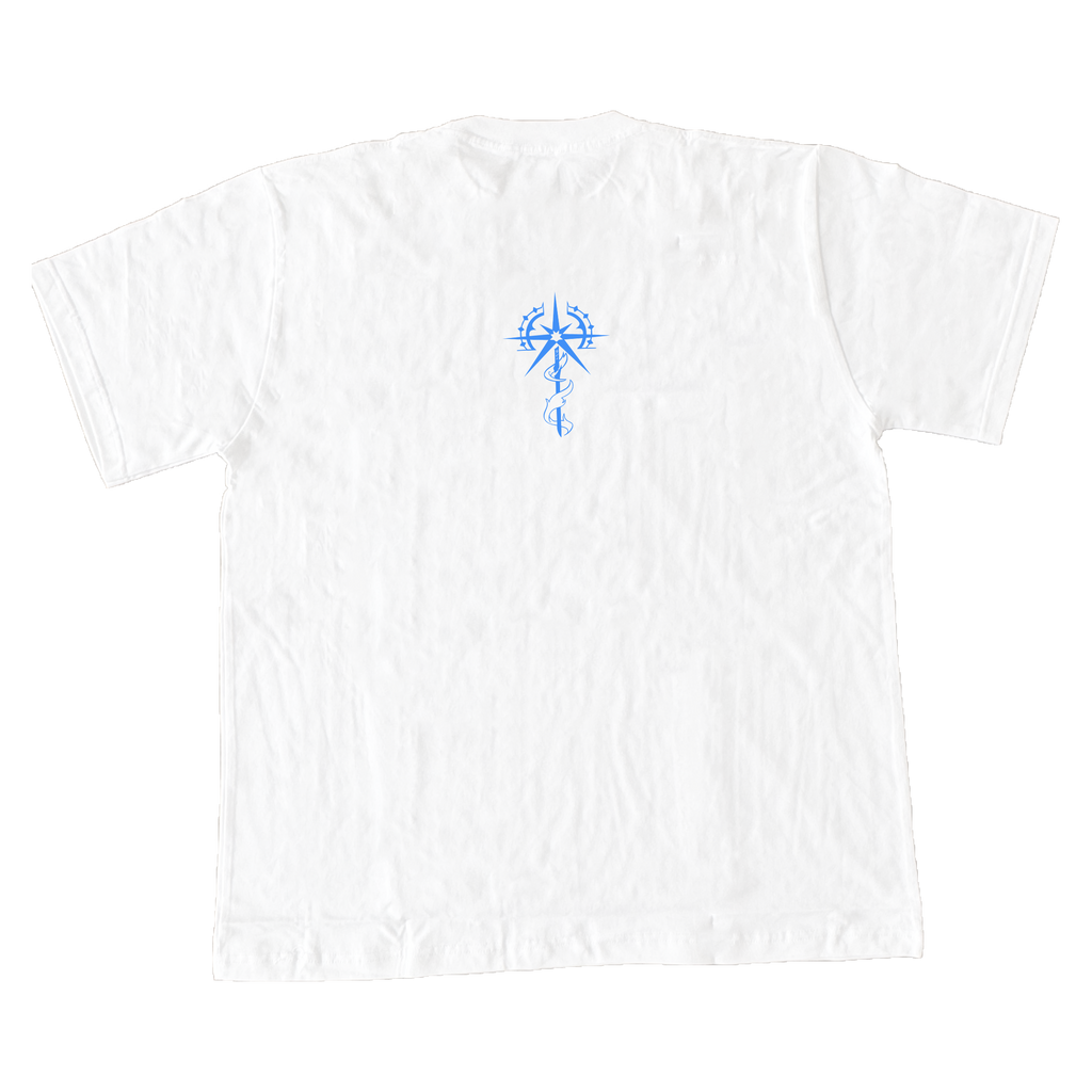 Front - Blue embroidered design