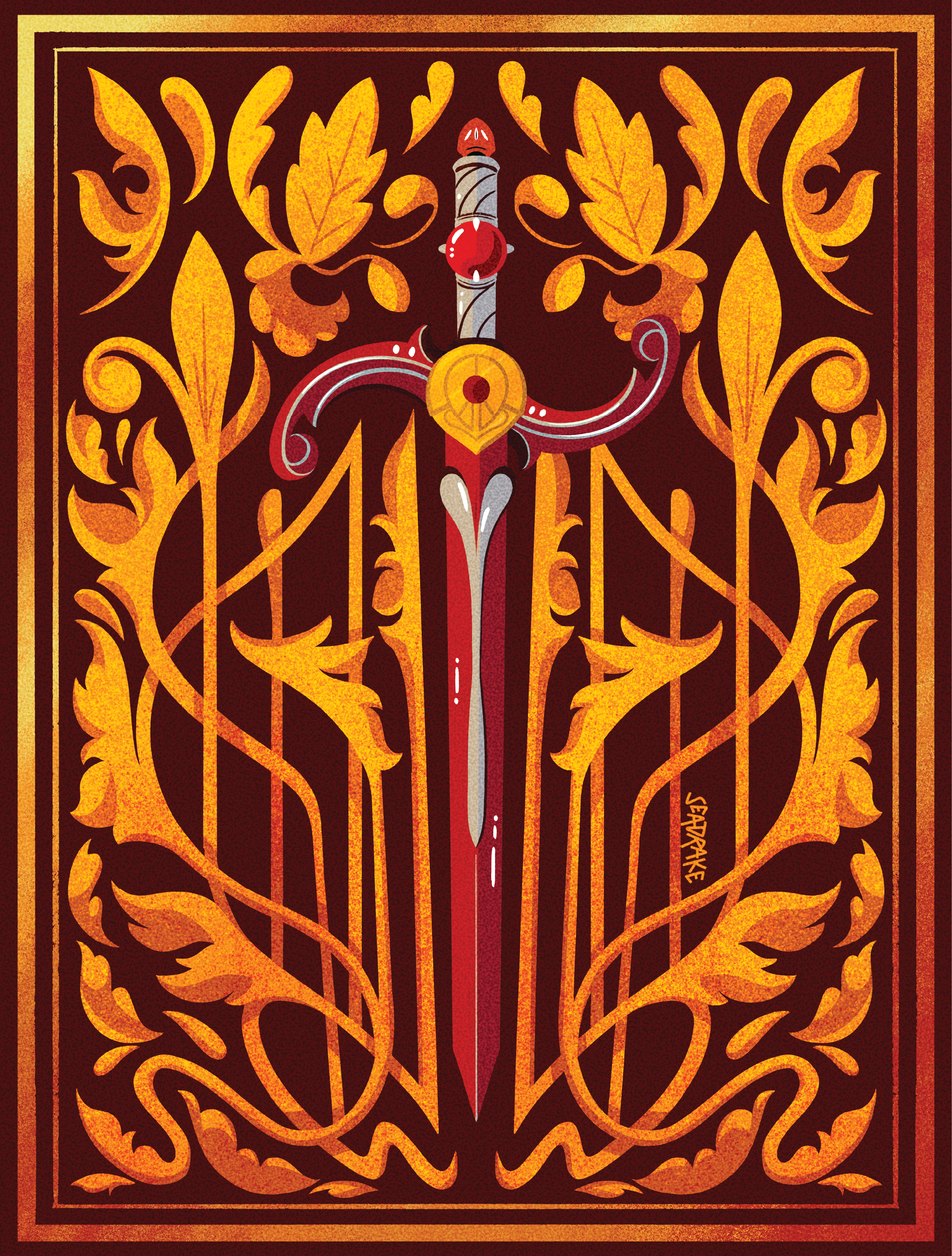 Blades of the four: Bravery Art Print