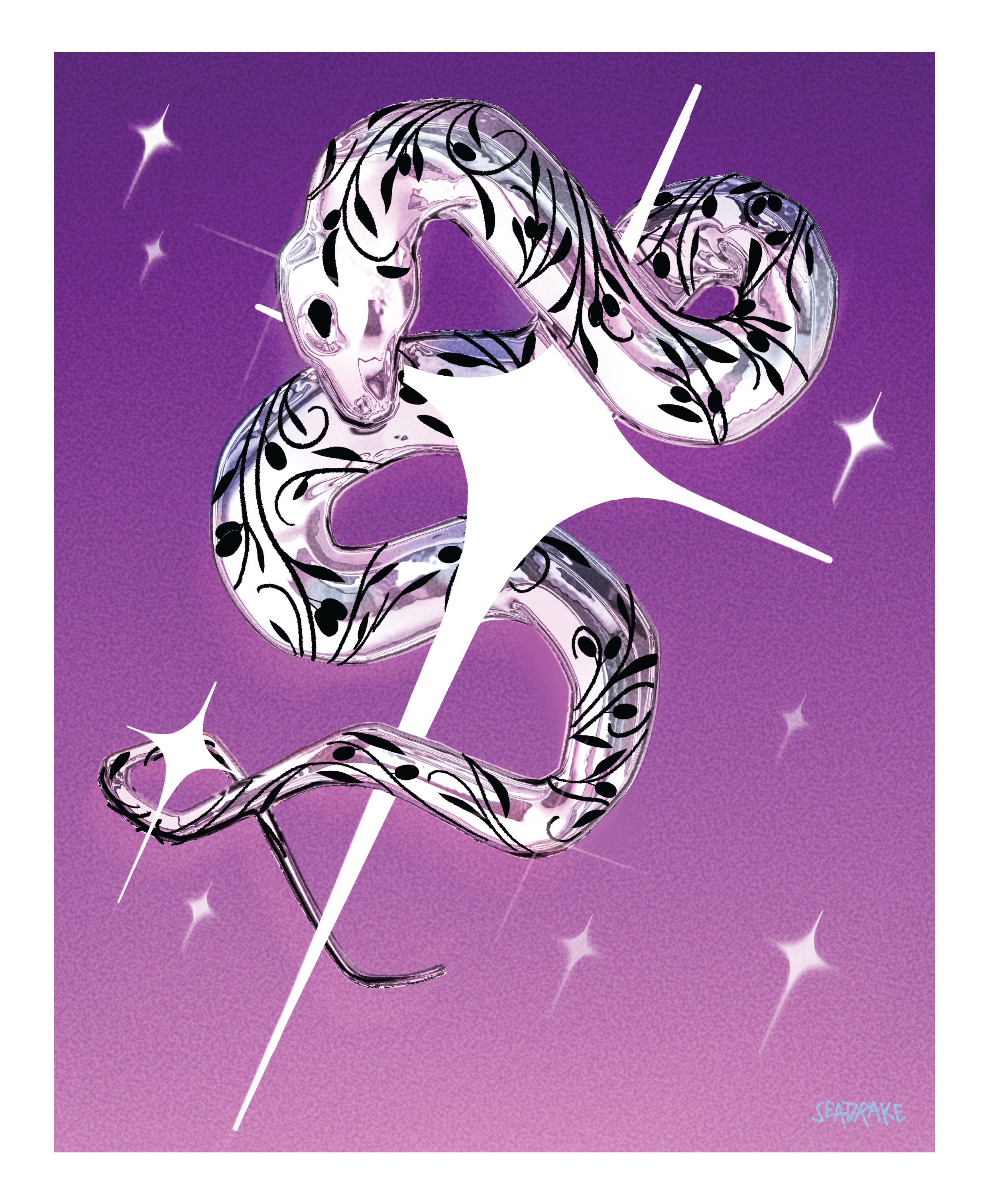 Ophidian Drift Art Print